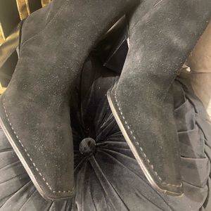 Brand new black suede Alexander Wang booties